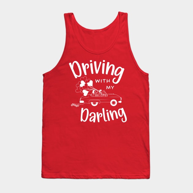 Driving with My Darling - Cute Romantic Couples Tank Top by Enriched by Art